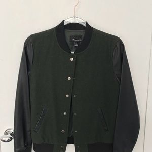 Small Forever 21 varsity bomber jacket